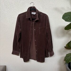 VINTAGE Brown Corduroy Button Down